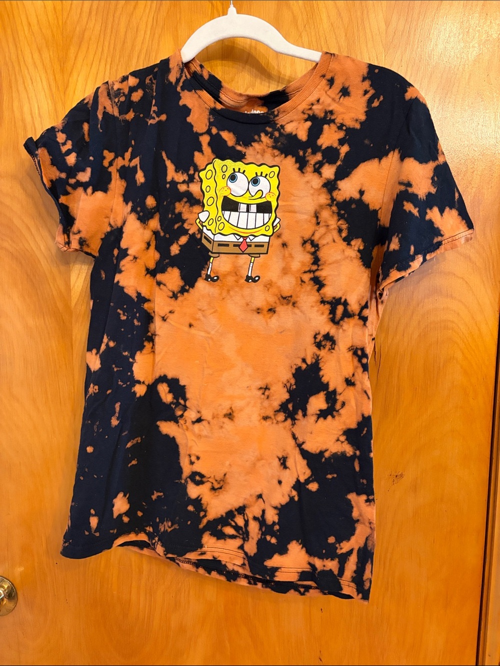 Nickelodeon Tie-Dye SpongeBob Graphic Tee - Orange & Black